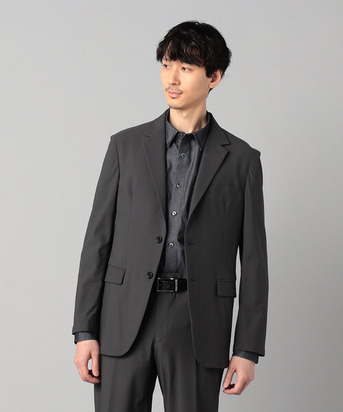 COMME CA MEN（コムサメン）の「【セットアップ対応】福井編み ナイロントリコットジャージー シングルテーラードジャケット（テーラードジャケット・メンズ・ネイビー/チャコールグレー・L/XL/S/M）」の5枚目の写真