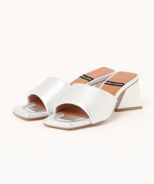 ANGEL ALARCON（アンヘルアラルコン）の「【ANGEL ALARCON】スクエアトウミュールサンダル(D52306)（サンダル・レディース・ゴールド/ホワイト/ブラック/シルバー・35/36/37/38/39）」の7枚目の写真