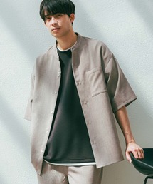 LAKOLE | メランジブッチャーバンドカラーシャツ / 320365(シャツ/ブラウス)