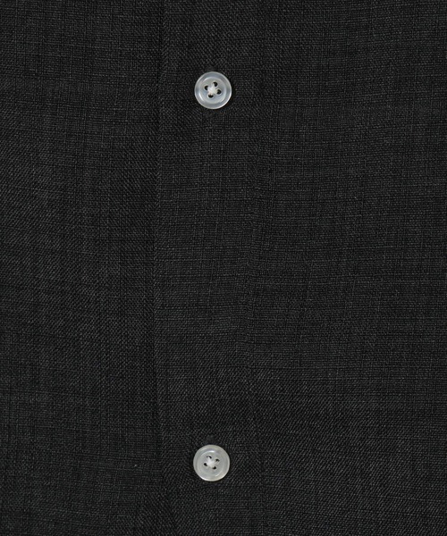 LAKOLE（ラコレ）の「メランジブッチャーバンドカラーシャツ / 320365（シャツ/ブラウス・メンズ・ブラウン/アイボリー/ブラック/セージグリーン・SMALL/MEDIUM/LARGE）」の18枚目の写真