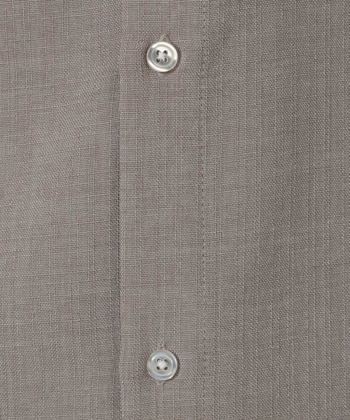 LAKOLE（ラコレ）の「メランジブッチャーバンドカラーシャツ / 320365（シャツ/ブラウス・メンズ・ブラウン/アイボリー/ブラック/セージグリーン・SMALL/MEDIUM/LARGE）」の17枚目の写真