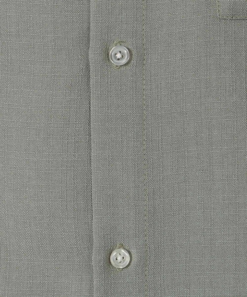 LAKOLE（ラコレ）の「メランジブッチャーバンドカラーシャツ / 320365（シャツ/ブラウス・メンズ・ブラウン/アイボリー/ブラック/セージグリーン・SMALL/MEDIUM/LARGE）」の16枚目の写真