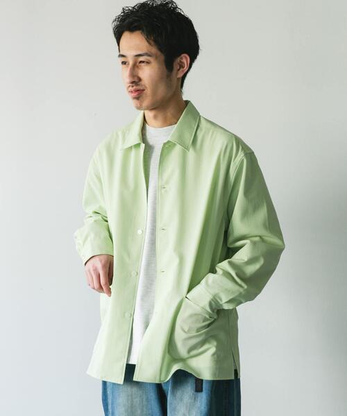 URBAN RESEARCH DOORS（アーバンリサーチドアーズ）の「『XLサイズ/WEB限定』『UR TECH DRYLUXE』 LONG-SLEEVE SHIRTS（シャツ/ブラウス・メンズ・グリーン/ベージュ系その他/ネイビー/グリーン系その他・LARGE/MEDIUM/X-LARGE）」の14枚目の写真