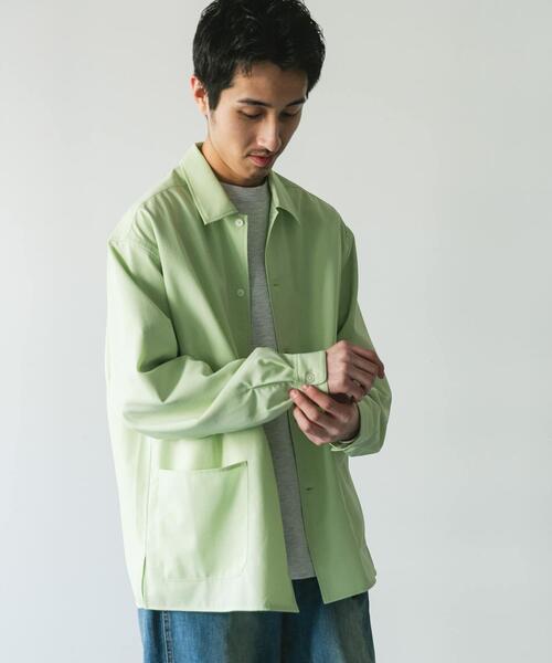 URBAN RESEARCH DOORS（アーバンリサーチドアーズ）の「『XLサイズ/WEB限定』『UR TECH DRYLUXE』 LONG-SLEEVE SHIRTS（シャツ/ブラウス・メンズ・グリーン/ベージュ系その他/ネイビー/グリーン系その他・LARGE/MEDIUM/X-LARGE）」の12枚目の写真
