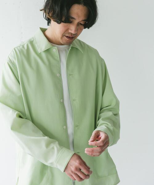 URBAN RESEARCH DOORS（アーバンリサーチドアーズ）の「『XLサイズ/WEB限定』『UR TECH DRYLUXE』 LONG-SLEEVE SHIRTS（シャツ/ブラウス・メンズ・グリーン/ベージュ系その他/ネイビー/グリーン系その他・LARGE/MEDIUM/X-LARGE）」の7枚目の写真