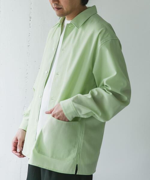 URBAN RESEARCH DOORS（アーバンリサーチドアーズ）の「『XLサイズ/WEB限定』『UR TECH DRYLUXE』 LONG-SLEEVE SHIRTS（シャツ/ブラウス・メンズ・グリーン/ベージュ系その他/ネイビー/グリーン系その他・LARGE/MEDIUM/X-LARGE）」の6枚目の写真