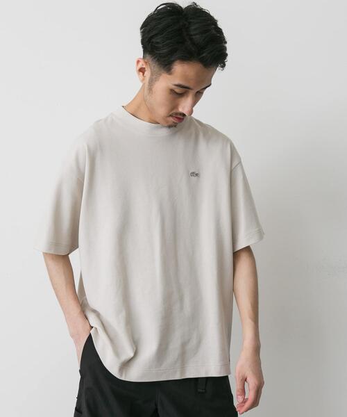 LACOSTE（ラコステ）の「『別注』LACOSTE×DOORS　moss stitch ShortSleeve T-shirts（Tシャツ/カットソー・メンズ・パープル/アイボリー/グリーン/ネイビー/カーキ/スミクロ・5/4/3）」の8枚目の写真