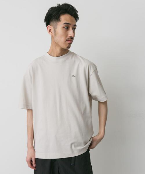 LACOSTE（ラコステ）の「『別注』LACOSTE×DOORS　moss stitch ShortSleeve T-shirts（Tシャツ/カットソー・メンズ・パープル/アイボリー/グリーン/ネイビー/カーキ/スミクロ・5/4/3）」の9枚目の写真