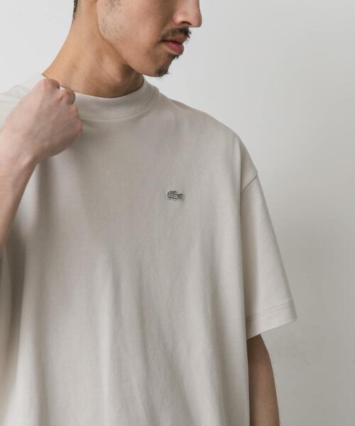 LACOSTE（ラコステ）の「『別注』LACOSTE×DOORS　moss stitch ShortSleeve T-shirts（Tシャツ/カットソー・メンズ・パープル/アイボリー/グリーン/ネイビー/カーキ/スミクロ・5/4/3）」の10枚目の写真
