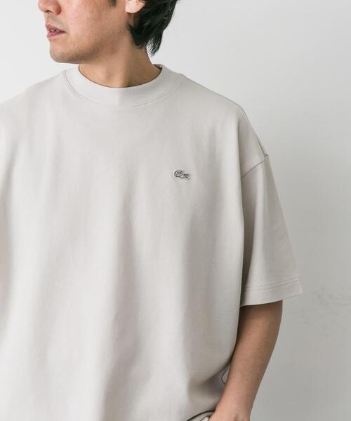 LACOSTE（ラコステ）の「『別注』LACOSTE×DOORS　moss stitch ShortSleeve T-shirts（Tシャツ/カットソー・メンズ・パープル/アイボリー/グリーン/ネイビー/カーキ/スミクロ・5/4/3）」の14枚目の写真