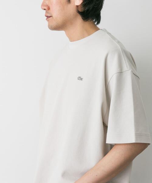LACOSTE（ラコステ）の「『別注』LACOSTE×DOORS　moss stitch ShortSleeve T-shirts（Tシャツ/カットソー・メンズ・パープル/アイボリー/グリーン/ネイビー/カーキ/スミクロ・5/4/3）」の15枚目の写真