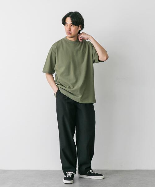 LACOSTE（ラコステ）の「『別注』LACOSTE×DOORS　moss stitch ShortSleeve T-shirts（Tシャツ/カットソー・メンズ・パープル/アイボリー/グリーン/ネイビー/カーキ/スミクロ・5/4/3）」の7枚目の写真