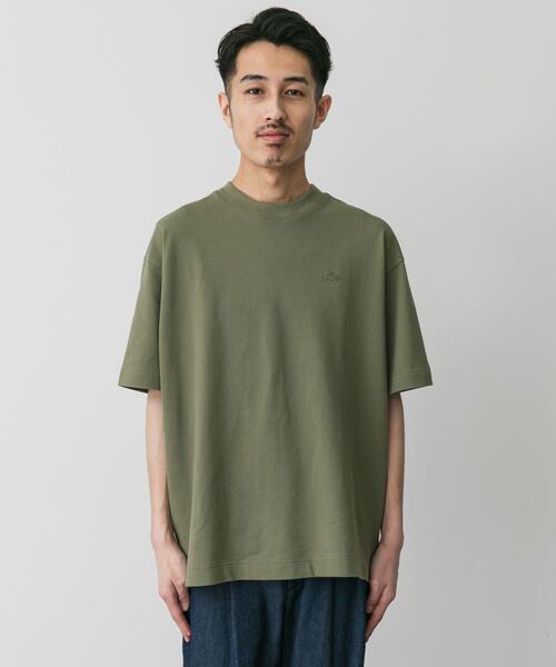 LACOSTE（ラコステ）の「『別注』LACOSTE×DOORS　moss stitch ShortSleeve T-shirts（Tシャツ/カットソー・メンズ・パープル/アイボリー/グリーン/ネイビー/カーキ/スミクロ・5/4/3）」の8枚目の写真
