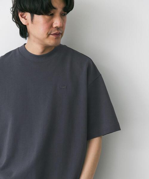 LACOSTE（ラコステ）の「『別注』LACOSTE×DOORS　moss stitch ShortSleeve T-shirts（Tシャツ/カットソー・メンズ・パープル/アイボリー/グリーン/ネイビー/カーキ/スミクロ・5/4/3）」の13枚目の写真