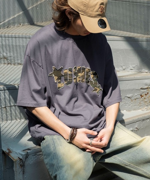 WEGO(ウィゴー)の「WEGO/ダメージアップリケグラフィックT(Tシャツ/カットソー・メンズ・ホワイト/ブラック/スミクロ・LARGE/MEDIUM)」の17枚目の写真