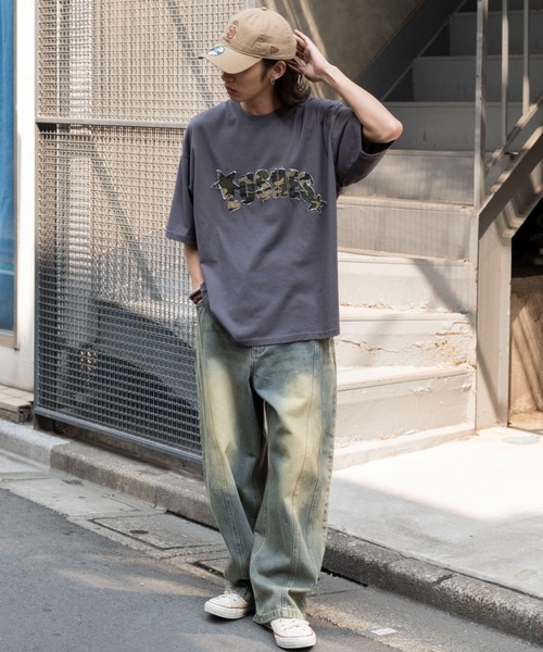 WEGO(ウィゴー)の「WEGO/ダメージアップリケグラフィックT(Tシャツ/カットソー・メンズ・ホワイト/ブラック/スミクロ・LARGE/MEDIUM)」の20枚目の写真