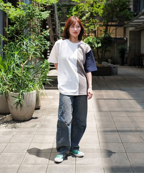 Blue Standard (ブルースタンダード)の「【Blue Standard:ブルースタンダード】ドライリップル 切り替デザインTシャツ カットソー 吸水速乾 ストレッチ イージーケア さらさら快適(Tシャツ/カットソー・メンズ・ブラック系その他/ブルー系その他/ホワイト系その他/ホワイト系その他2/ブラック系その他2/グリーン系その他2・MEDIUM/LARGE/X-LARGE)」の17枚目の写真