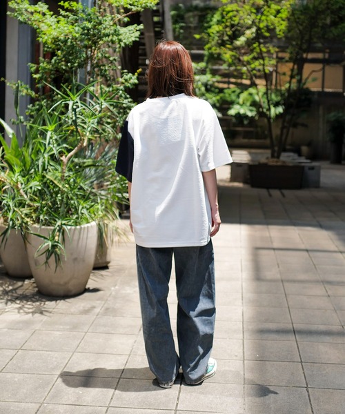 Blue Standard (ブルースタンダード)の「【Blue Standard:ブルースタンダード】ドライリップル 切り替デザインTシャツ カットソー 吸水速乾 ストレッチ イージーケア さらさら快適(Tシャツ/カットソー・メンズ・ブラック系その他/ブルー系その他/ホワイト系その他/ホワイト系その他2/ブラック系その他2/グリーン系その他2・MEDIUM/LARGE/X-LARGE)」の18枚目の写真