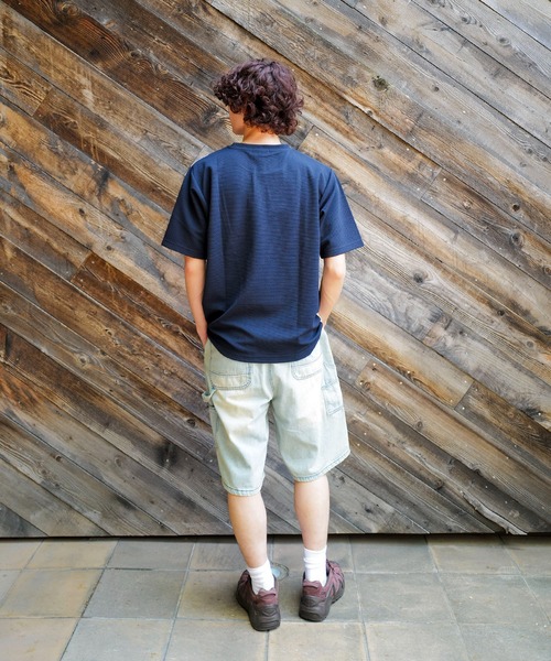 Blue Standard (ブルースタンダード)の「【Blue Standard:ブルースタンダード】ドライリップル 切り替デザインTシャツ カットソー 吸水速乾 ストレッチ イージーケア さらさら快適(Tシャツ/カットソー・メンズ・ブラック系その他/ブルー系その他/ホワイト系その他/ホワイト系その他2/ブラック系その他2/グリーン系その他2・MEDIUM/LARGE/X-LARGE)」の10枚目の写真
