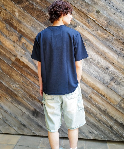 Blue Standard (ブルースタンダード)の「【Blue Standard:ブルースタンダード】ドライリップル 切り替デザインTシャツ カットソー 吸水速乾 ストレッチ イージーケア さらさら快適(Tシャツ/カットソー・メンズ・ブラック系その他/ブルー系その他/ホワイト系その他/ホワイト系その他2/ブラック系その他2/グリーン系その他2・MEDIUM/LARGE/X-LARGE)」の11枚目の写真
