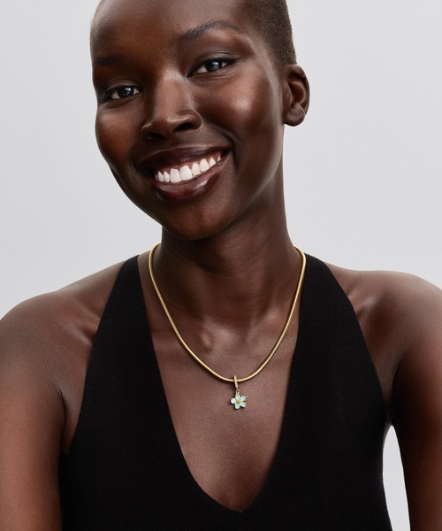 ブルー 桜 ゴールド ダングル チャーム（チャーム）｜Pandora