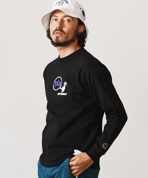 seventy seven(セブンティセブン)の「mlt5170-heavy onz USA cotton L-S t-shirts (77rabbit) ロンT(Tシャツ/カットソー・メンズ・グリーン/ホワイト/ブラック・S/M/L/XL)」の1枚目の写真