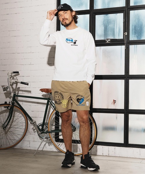 seventy seven(セブンティセブン)の「mlt5170-heavy onz USA cotton L-S t-shirts (77rabbit) ロンT(Tシャツ/カットソー・メンズ・グリーン/ホワイト/ブラック・S/M/L/XL)」の6枚目の写真