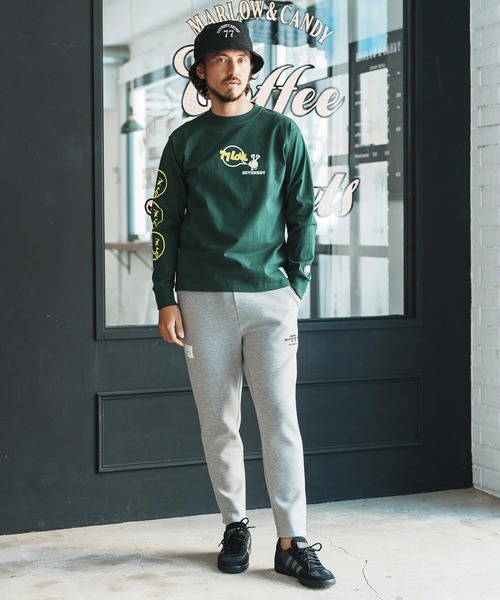 seventy seven(セブンティセブン)の「mlt5170-heavy onz USA cotton L-S t-shirts (77rabbit) ロンT(Tシャツ/カットソー・メンズ・グリーン/ホワイト/ブラック・S/M/L/XL)」の13枚目の写真