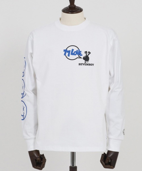 seventy seven(セブンティセブン)の「mlt5170-heavy onz USA cotton L-S t-shirts (77rabbit) ロンT(Tシャツ/カットソー・メンズ・グリーン/ホワイト/ブラック・S/M/L/XL)」の20枚目の写真