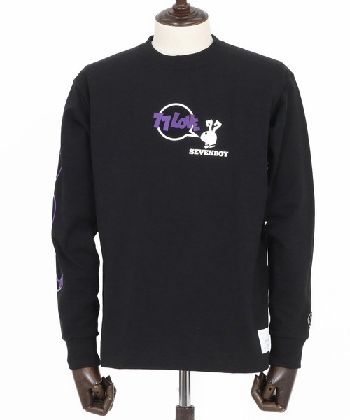 seventy seven(セブンティセブン)の「mlt5170-heavy onz USA cotton L-S t-shirts (77rabbit) ロンT(Tシャツ/カットソー・メンズ・グリーン/ホワイト/ブラック・S/M/L/XL)」の22枚目の写真