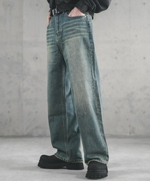Shoowtime（ショウタイム）の「Overdyed wide straight denim pants / オーバーダイワイドストレートデニムパンツ（デニムパンツ・メンズ）」