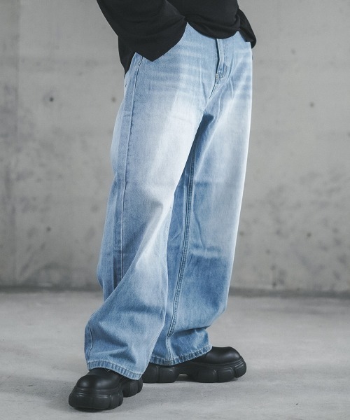 sullen tokyo ワイドストレートデニム WASHED WIDE DENIM PANTS – SULLEN TOKYO