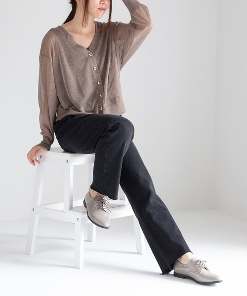 JELLY BEANS（ジェリービーンズ）の「【晴雨兼用】【防水・撥水】【生活防水】【滑りにくい】【雨の日】【通勤靴】【レイン対応】レースアップレインシューズ (404-59083)JELLY BEANS(ジェリービーンズ)（レインシューズ・レディース・グレー/ブラック/アイボリー/ブラック系その他・22.5/24.5/24/23.5/23）」の5枚目の写真