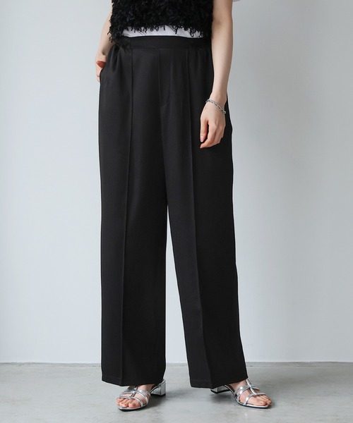 ピンタックストレートタックパンツ（スラックス）｜itto（イット