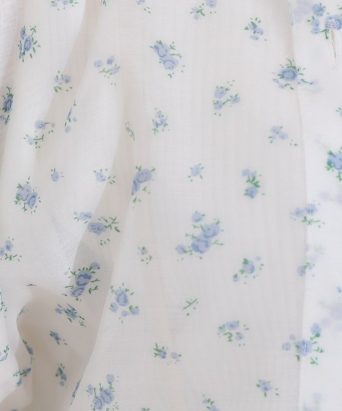 couture brooch（クチュールブローチ）の「【洗える・オシャレな透け感】パール調ボタンシアーシャツ（シャツ/ブラウス・レディース・サンドベージュ/アイボリー/サックスブルー/ホワイト系3・42/38/36）」の12枚目の写真