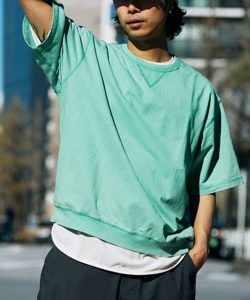 JOURNAL STANDARD relume（ジャーナルスタンダード　レリューム）の「《追加》【60's】ヴィンテージピグメント ライトスウェットT（Tシャツ/カットソー・メンズ・パープル/ブラック/イエロー/ベージュ系その他/ピンク/ダークグリーン・LARGE/MEDIUM）」の20枚目の写真