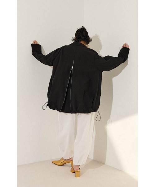 DRAWSTRING BACK ZIP JK（テーラードジャケット）｜OMMO（オーエム