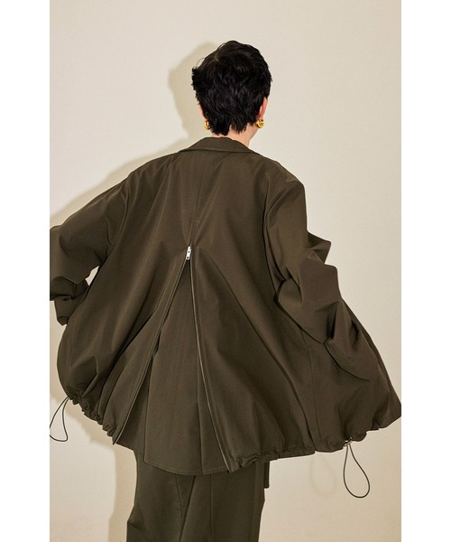 DRAWSTRING BACK ZIP JK（テーラードジャケット）｜OMMO（オーエム
