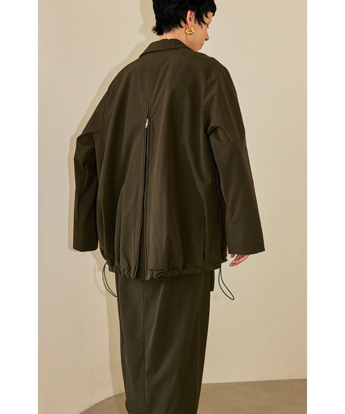 DRAWSTRING BACK ZIP JK（テーラードジャケット）｜OMMO（オーエム