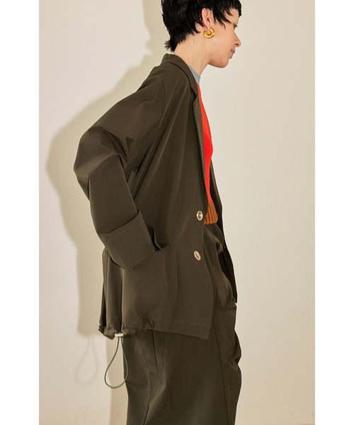 OMMO ドローストリングバックジップジャケット DRAWSTRING BACK ZIP JK（テーラードジャケット）｜OMMO（オーエム