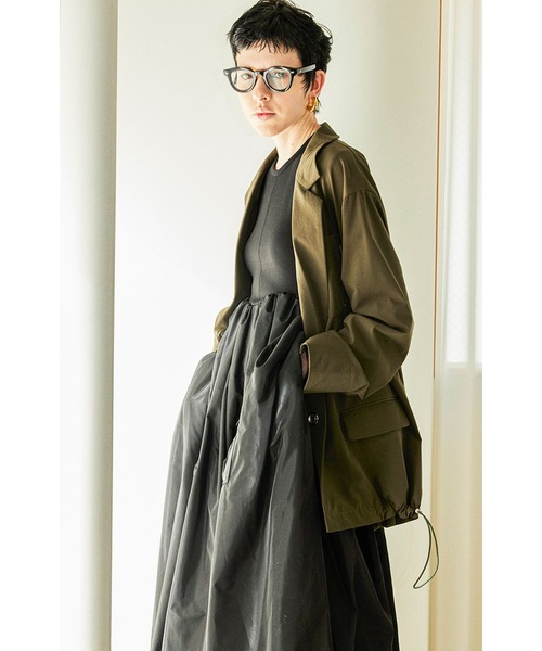 ジャケット・アウター PADDING CIRCLE VEST OMMO DRAWSTRING BACK ZIP JK（テーラードジャケット）｜OMMO