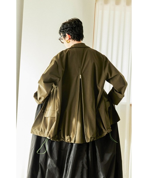 OMMO（オーエムエムオー）の「DRAWSTRING BACK ZIP JK（テーラード