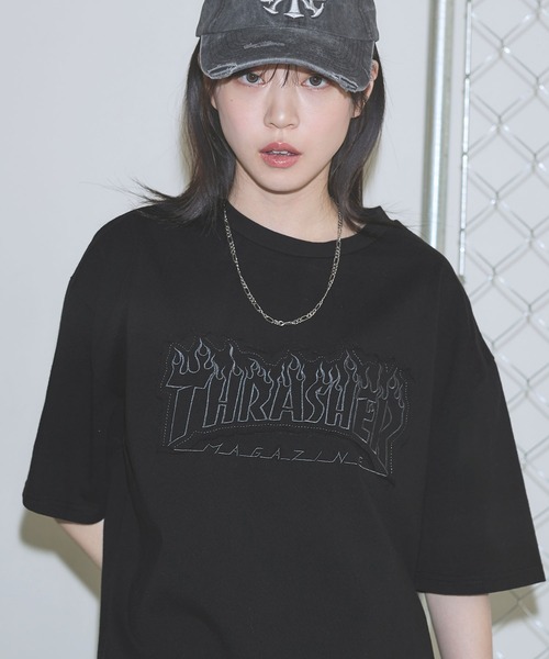 【保存版】 THRASHER×MSG 別注 パッチワークロゴ半袖T ボックスシルエット 財布・ケース・小物入れ