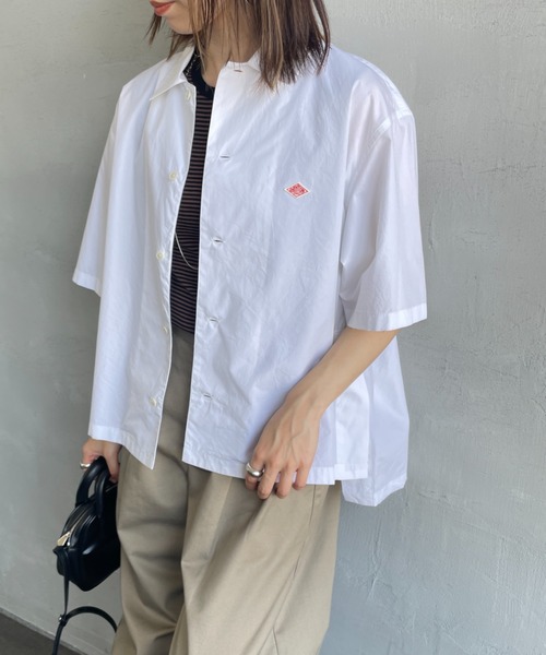 DANTON/ダントン] コットンポプリン 半袖シャツ（シャツ/ブラウス