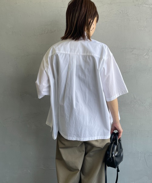 DANTON ダントン半袖 コットンポプリンシャツ 40 レディース可 DANTON/ダントン] コットンポプリン 半袖シャツ（シャツ