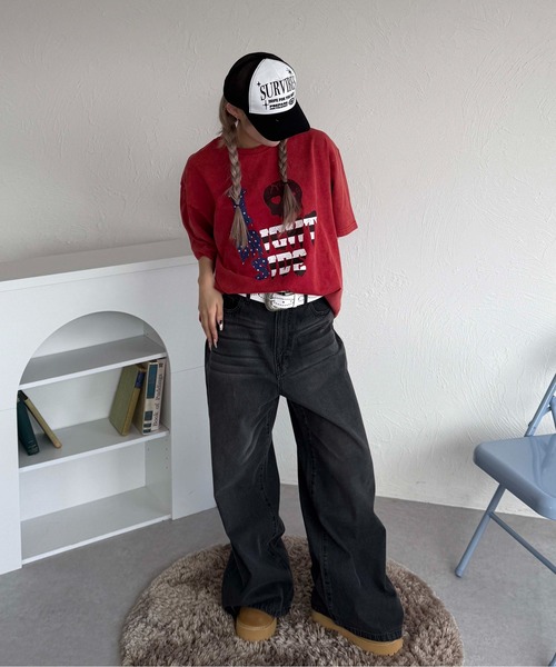 sedacle（セダクル）の「バギーシルエットオーバーダイデニム（デニムパンツ・メンズ・ライトブルー/ブラック/インディゴブルー・MEDIUM/SMALL/LARGE）」の8枚目の写真