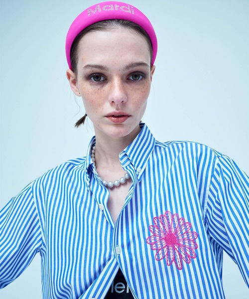 ブラウス シャツ COTTON SHIRT CANDY STRIPE レディース COTTON SHIRT CANDY STRIPE（シャツ/ブラウス）｜Mardi Mercredi