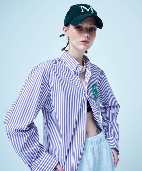 ブラウス シャツ COTTON SHIRT CANDY STRIPE レディース COTTON SHIRT CANDY STRIPE（シャツ/ブラウス）｜Mardi Mercredi
