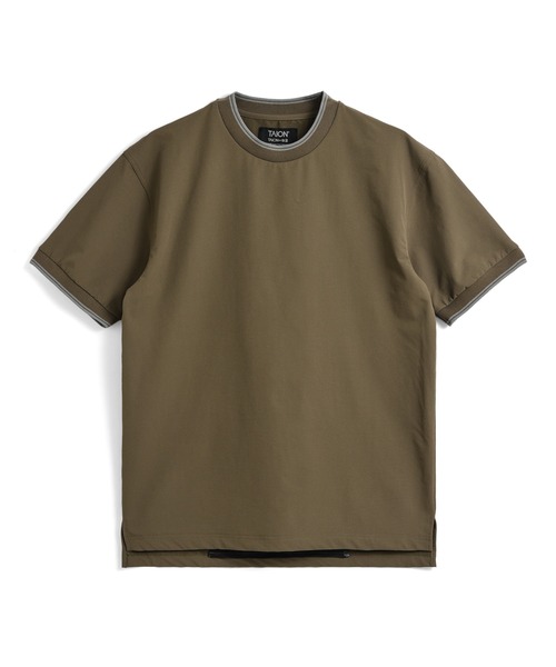 TAION(タイオン)の「【TAION(タイオン)】〈ユニセックス〉ノンダウン ベーシック ハーフスリーブカットソー(Tシャツ/カットソー・メンズ・ブラウン系その他5/ダークネイビー/オフホワイト/ダークオリーブ/ブラック/チャコール/ダークカーキ・L/S/M/XL/XS/2XL)」の1枚目の写真