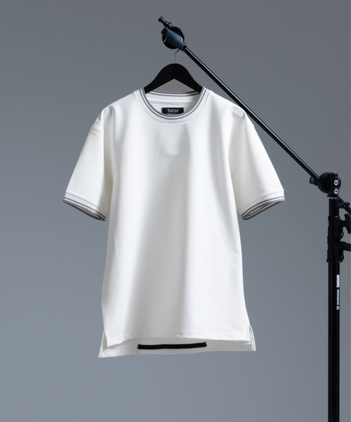 TAION(タイオン)の「【TAION(タイオン)】〈ユニセックス〉ノンダウン ベーシック ハーフスリーブカットソー(Tシャツ/カットソー・メンズ・ブラウン系その他5/ダークネイビー/オフホワイト/ダークオリーブ/ブラック/チャコール/ダークカーキ・L/S/M/XL/XS/2XL)」の2枚目の写真